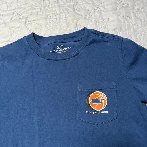 Vineyard Vines Basketball Pocket Tee Size 5 - Picture 4 of 5